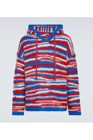 ERL Felpa oversize in maglia con cappuccio