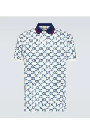 Gucci Polo in misto cotone piqué GG