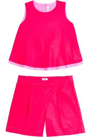 Il gufo Top e shorts in misto cotone
