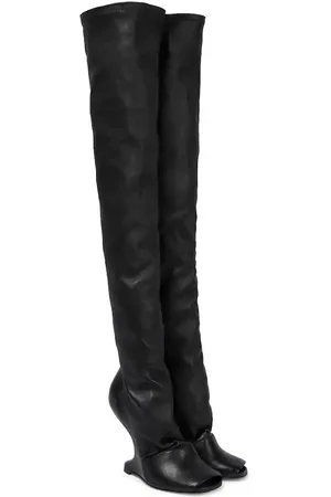 Rick Owens Stivali cuissardes Cantilever in pelle