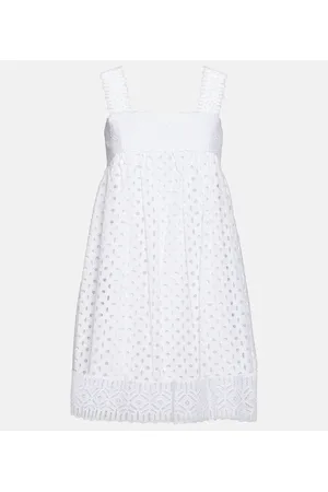 Tory Burch Miniabito in cotone sangallo