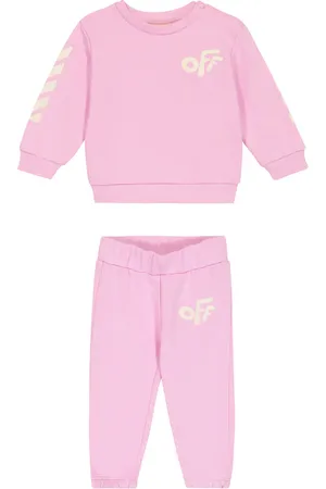 OFF-WHITE Baby - Felpa e pantaloni sportivi in cotone con logo
