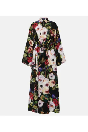 Dolce & Gabbana Abito chemisier in raso di seta