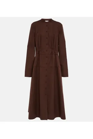 Jil Sander Abito chemisier in popeline di cotone