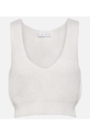 Proenza Schouler White Label - Cardigan cropped in cotone