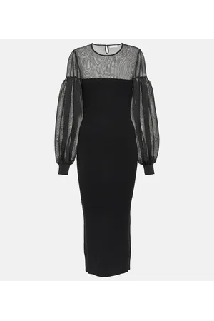ULLA JOHNSON Abito midi Milla in misto lana