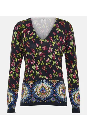Etro Pullover in misto seta con stampa