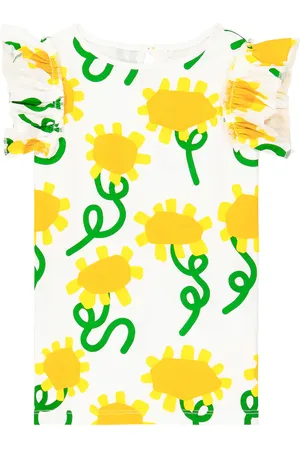 Stella McCartney Top in cotone con stampa floreale