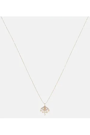 Sydney Evan Collana Evil Eye in 14kt con diamanti