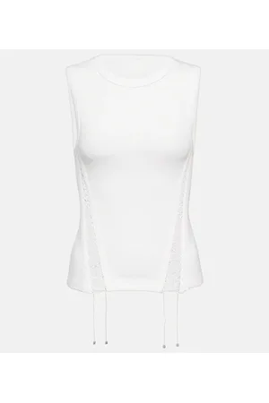 DION LEE Top in misto cotone con cut-out