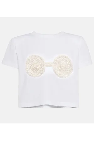 MAGDA BUTRYM T-shirt in cotone con crochet