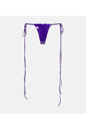 LAQUAN SMITH Slip bikini con pailettes