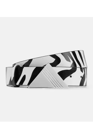 The Attico Cintura in pelle con stampa animalier