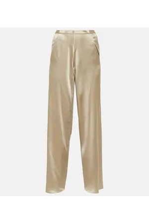 CHRISTOPHER ESBER Pantaloni regular in raso di seta