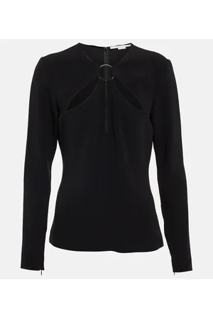 Stella McCartney Top in crêpe con cut-out