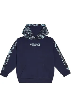 VERSACE Felpa Barocco Stencil in cotone