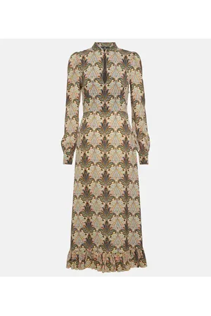 Etro Abito midi con stampa paisley