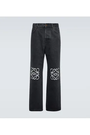 Loewe Jeans regular Anagram con pelle