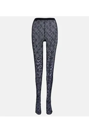 Marine Serre Collant Moonogram in mesh floccato