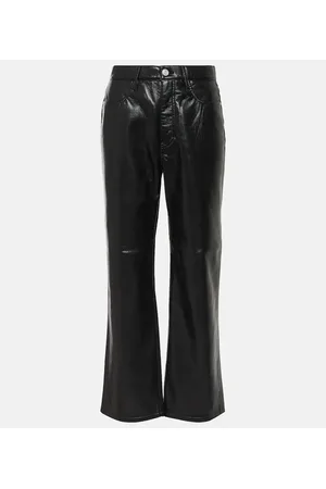 Frame Pantaloni Le Jane in misto pelle