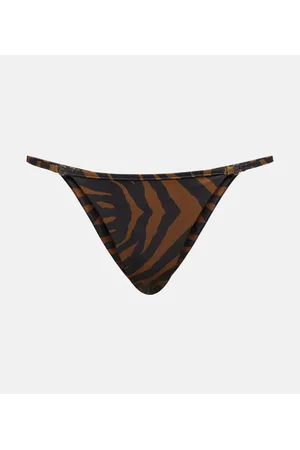 SAME Slip bikini con stampa zebrata