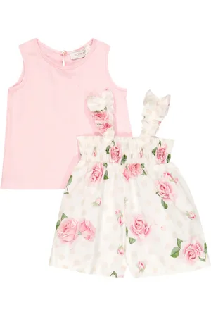 MONNALISA Baby - Jumpsuit corta e top con stampa