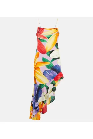 Etro Abito midi asimmetrico con stampa