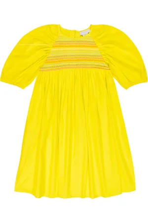 Stella McCartney Abito in cotone con arricciature