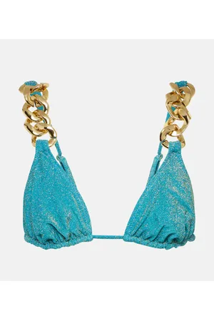 SAME Top bikini a triangolo Gold Chain