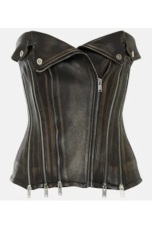 DION LEE Top in pelle