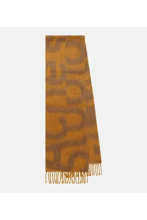 Acne Studios Sciarpa in misto lana con logo