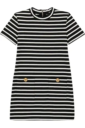 Balmain Abito in jersey a righe