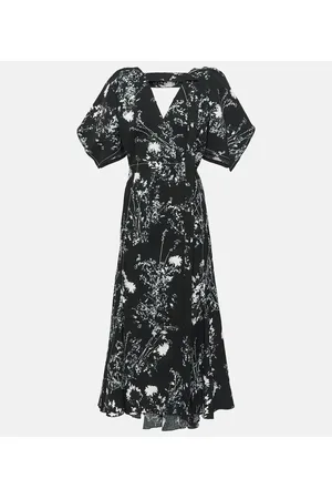Victoria Beckham Abito midi in cady con stampa
