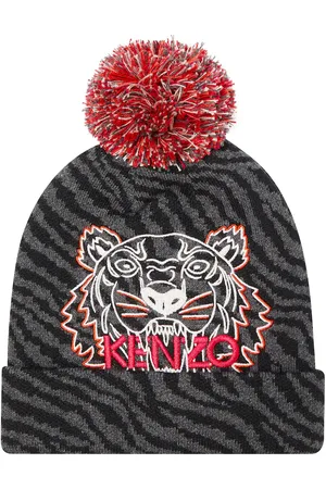Kenzo Berretto in cotone e cashmere con logo