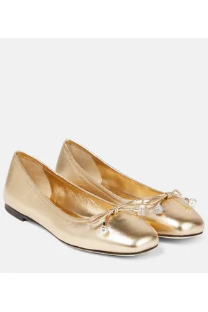 Jimmy Choo Ballerine Elme in pelle metallizzata
