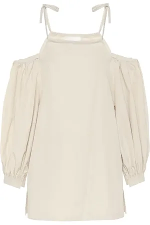 Jil Sander Top in popeline di cotone