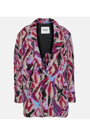 Marant Etoile Giacca in misto lana con intarsi