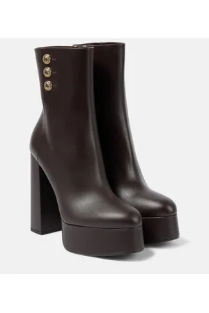 Balmain Stivaletti Brune in pelle con plateau