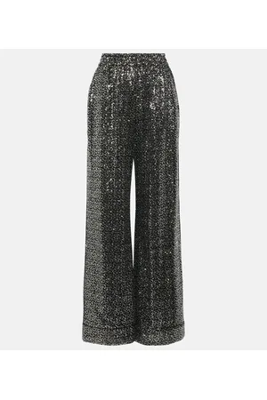 Dolce & Gabbana Pantaloni a gamba larga con paillettes