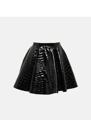 Alaïa Alaïa Minigonna con pince e stampa coccodrillo