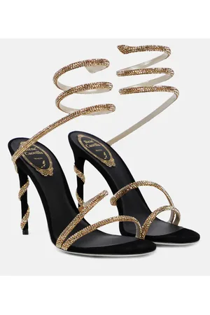 RENE CAOVILLA Sandali Margot in suede con cristalli