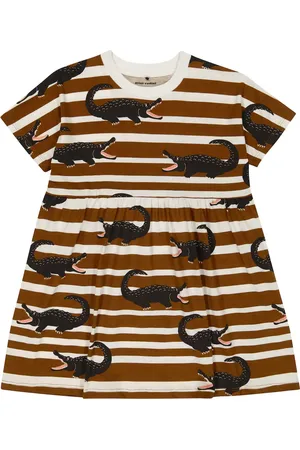 Mini Rodini Abito in jersey di cotone con stampa