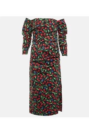 Carolina Herrera Abito midi in misto cotone