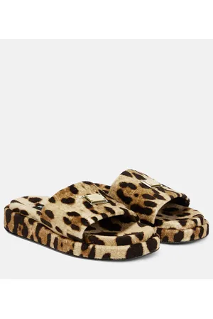 Dolce & Gabbana Sandali in spugna con stampa leopardata