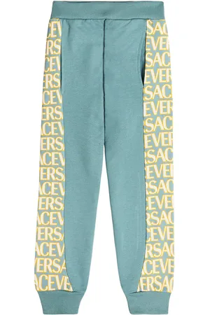 VERSACE Pantaloni sportivi in cotone con logo