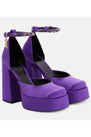 VERSACE Pumps con plateau Medusa Aevitas in raso