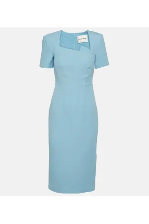 Roland Mouret Abito midi in seta e lana