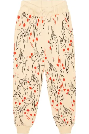 Mini Rodini Pantaloni sportivi in cotone con stampa