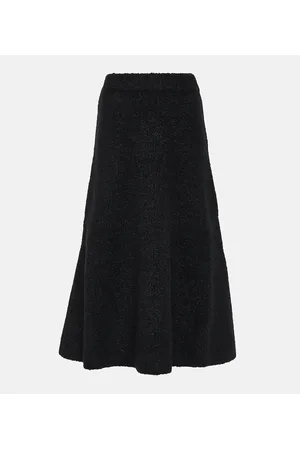 GABRIELA HEARST Gonna midi Pablo in bouclé di lana