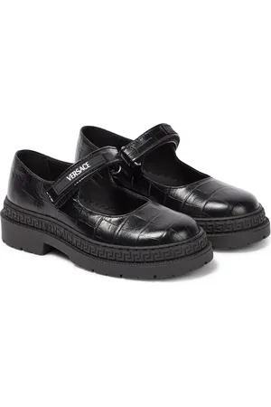 VERSACE Ballerine Mary Jane in pelle con stampa